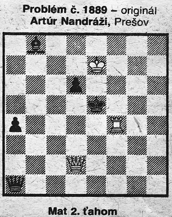 Artúr Nandráži -  Mat 2. ťahom, uverejnené 12.12.1986 (Nedeľná pravda)