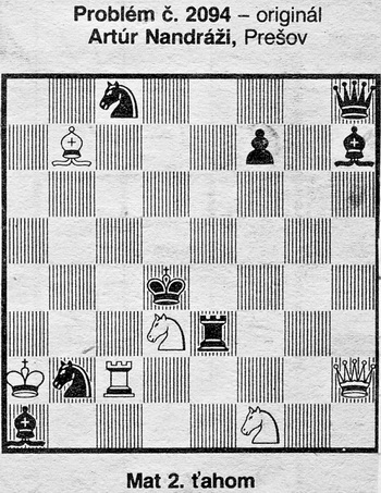 Artúr Nandráži -  Mat 2. ťahom, uverejnené 15.7.1988 (Nedeľná pravda)
