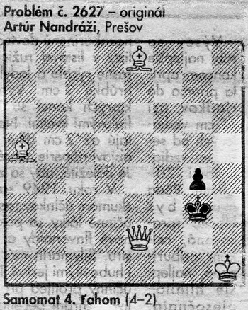 Artúr Nandráži -  Samomat 4. ťahom, uverejnené 16.4.1993 (Nedeľná pravda)